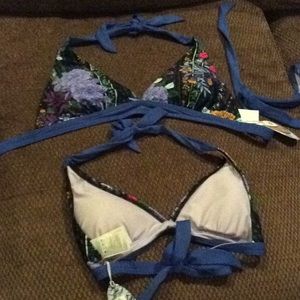 PrAna Halter top. Pretty, royal blue ties done
